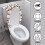 Toilettensitzbezug-Set mit Kuhmotiv, elastischem Rand und 3