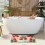Badematte, Badezimmeraccessoires, Bodenmatte aus Mikrofaser, 51 x 81 cm 7