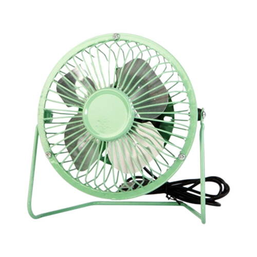 6" Quiet USB Desk Fan, 360 Adjustable, Green – Compatible with USB Power Sources