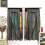 Rideaux de porte de grange style planches de bois bleu-gris 2 4