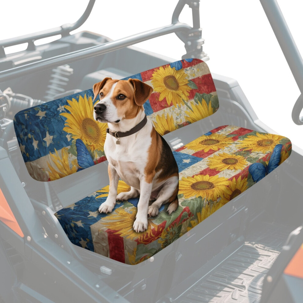 Sunflower Usa Flag Utv Seat Covers For Kawasaki Mule 902370195600