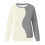 Felpa da donna a blocchi di colore, girocollo, maniche raglan 2