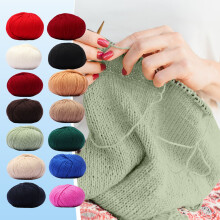 Cotton Yarn,Wool Yarn,Velvet Blanket Yarn for Crocheting Soft for Hand Knitted Sweater Craft Crochet,White,Yarns for Beginner Professional