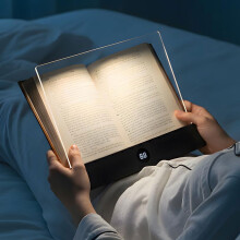 Transparent dimmable reading light, wireless book lamp for night study, portable & lightweight—compatible with all books