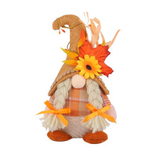 Fall Harvest Scarecrow Figurines with Pumpkin, Thanksgiving Wooden Scarecrow Figurines, Table Decoration for Autumn Thanksgiving Gifts, Home Decor