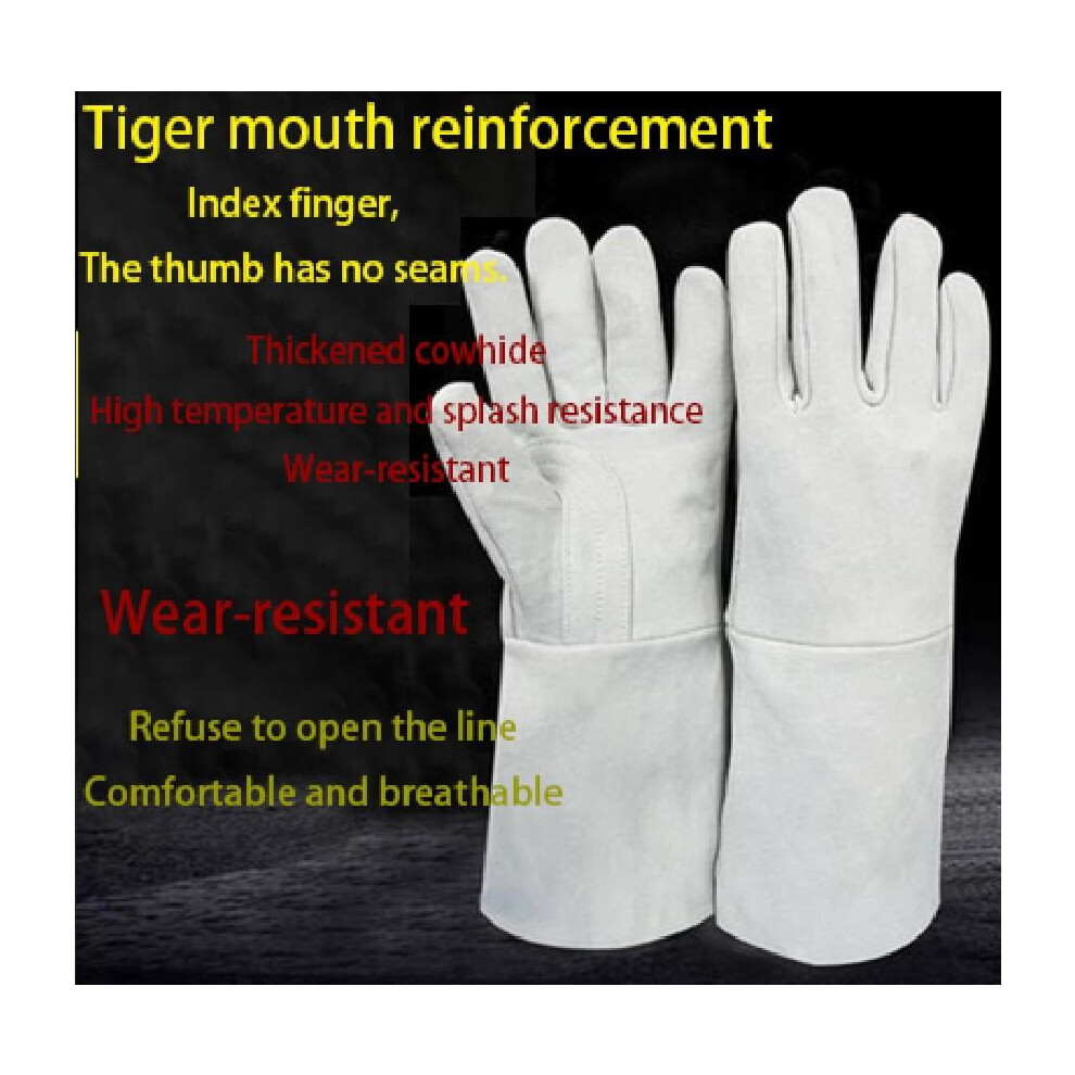 Cowhide Welding Gloves Â Anti-Scalding, Wear-Resistant, Soft Leather, Durable Thickened Work Gloves For Welders & Construction Sites 9482726294719