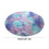 Round Floor Mat Blue Purple Rainbow Design Soft Plush Rug 3