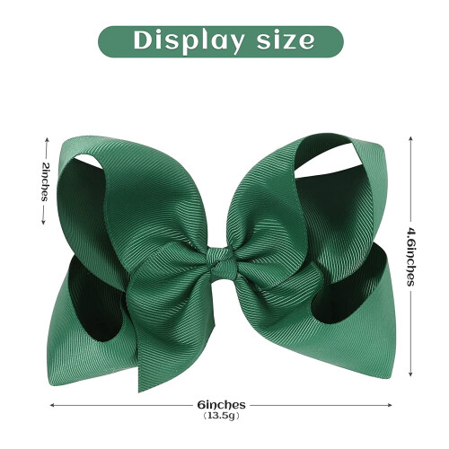 Hair Bows with Alligator Clips Solid Color 2 pcs 2