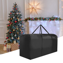 Christmas Tree Storage Bag Heavy Duty Large Capacity Holiday Organizer With Reinforced Handles Secure Zipper For Disassembled Trees