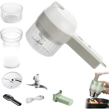 Slice Ease Electric Chopper, 4-in-1 Portable Vegetable Cutter Set, Wireless Grinder – Compatible with Slice Ease