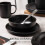 Stoneware Dinnerware Set Matte Glaze 12 pcs for 4 5
