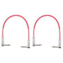 Flexible Guitar Patch Cable1/4Inch Right Angle Plug Pure Copper Conductors Insulated Crystal Clear Tones Versatile Compatibility For Amps Pedals