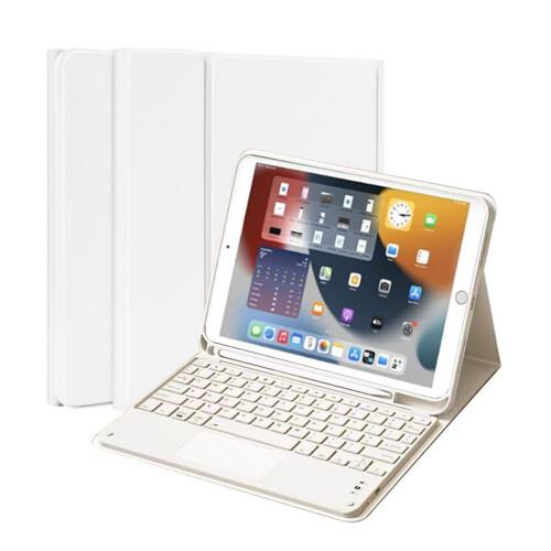 Θήκη πληκτρολογίου συμβατή με iPad 9th Gen 10.2", 8th/7th/Air3, Smart TouchPad, Αποσπώμενη, Θήκη