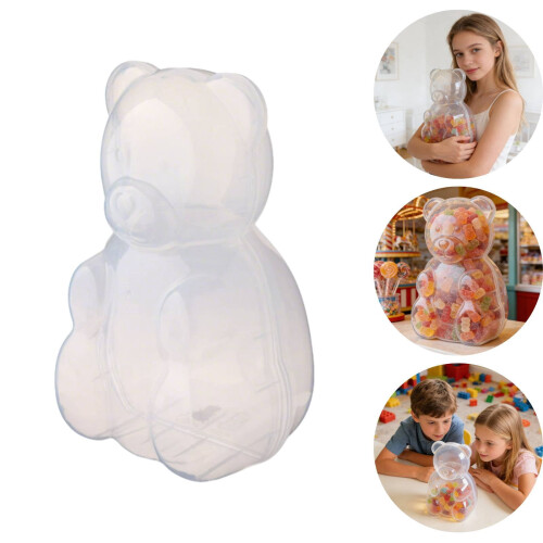 Gummibärsbehållare Transparent plastburk 1 st