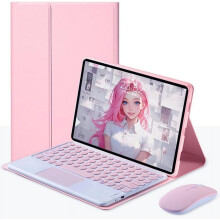 Capa com teclado fino compatível com Xiaomi Redmi Pad SE11" (2023), teclado arredondado destacável, touchpad inteligente e função de hibernação