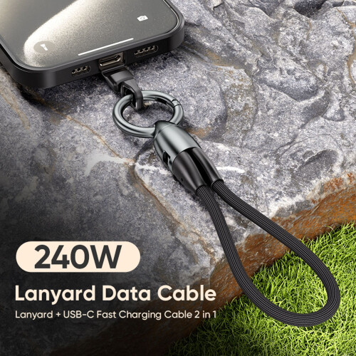 Lanyard – Cell Phone Strap with 240W USB C Charging & Data Cable 2