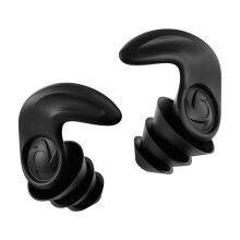Waterproof Silicone Swimming Ear Plugs, 1 Pair, Ultra Comfy & Reusable for Swimmers, Shower, Bathing, Surfing, Pool – Black
