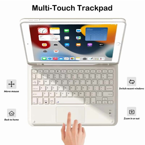 Θήκη πληκτρολογίου συμβατή με iPad 9th Gen 10.2", 8th/7th/Air3, Smart TouchPad, Αποσπώμενη, Θήκη 1