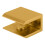 Brass Finish Solid Brass Square Glass Shelf Clamp 1