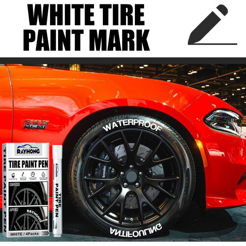 Tire marker pen high-visibility color touch-up 1 pc 2