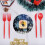 A 10 Pack Christmas Dinner Plates Black Snowflake Design Party Tableware 6