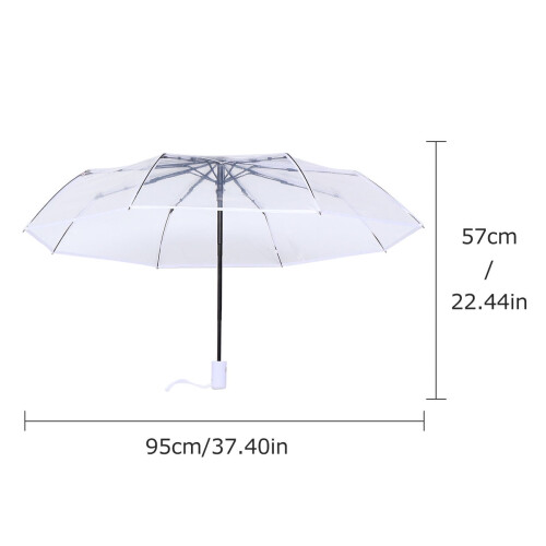 Automatic Open Compact Outdoor Umbrella White Polyester 1 1