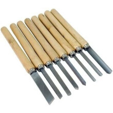 Conjunto de 8 formões para torno de madeira