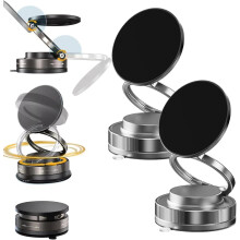 Soporte magnético para teléfono con ventosa ajustable de 360, modelo 2025. Soporte plegable para coche mejorado con ventosa retráctil: