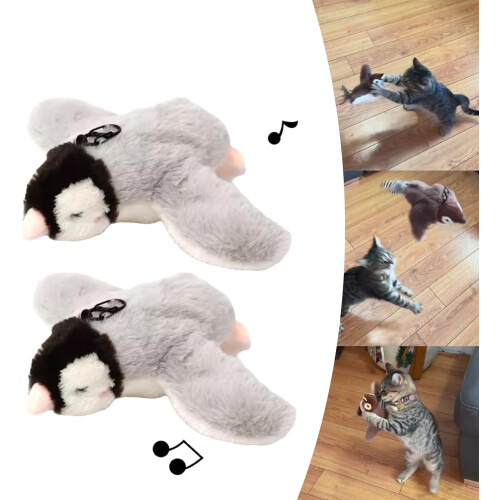 Brinquedo para Gatos Flappy Chase – Pássaro que canta e bate as asas, compatível com o Flappy Chase.