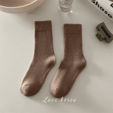 1 paio di calze da donna calde e larghe, autunno/inverno, versatili, tinta unita, super morbide e calde, ideali per dormire in casa.