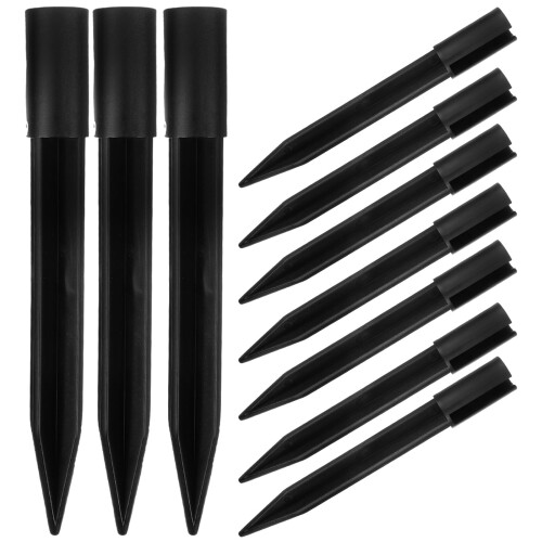 HOMEMAXS 10Pcs Front Yard Solar Lamp Stakes Plastic Lawn Lamp Support Stable Garden Light Stakes