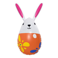 Coniglio gonfiabile di Pasqua da 15,7 pollici, decorazioni per esterni, grande uovo di Pasqua gonfiabile, ornamenti colorati per giardino, feste e