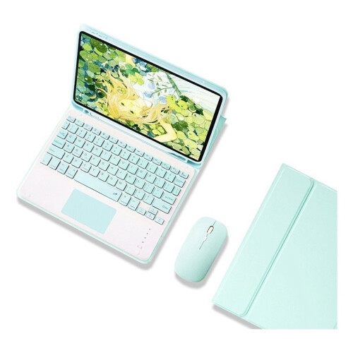 Capa com teclado compatível com iPad Air 3 de 10,5" e iPad Pro de 10,5" com mouse - Proteção premium e funcionalidade versátil.