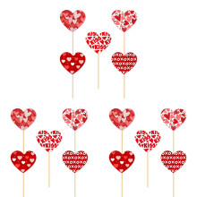 Heart Flower Picks for Table Centerpieces 15 pcs