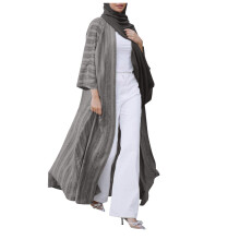Kimono étnico de moda, abaya, cárdigan, bata, caftán, prenda de abrigo para mujer, vestido con bolsillos laterales.