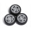 NICEXMAS Toy Tire Wheels Black Round 10 Pcs 2