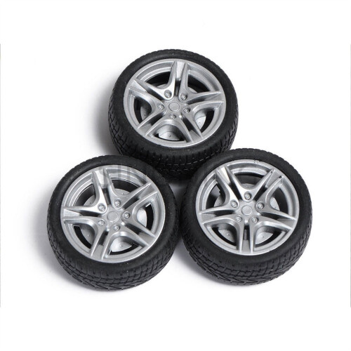 NICEXMAS Toy Tire Wheels Black Round 10 Pcs 1