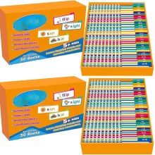 Lorynel Flip Books Set (2SET): 30 Read & Rhyme Flip Books, Word Family Cards, ABC Vocabulary Flash Cards for Early Learners & Kindergarten Prep