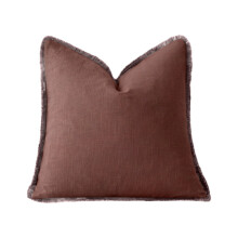 1 st dekorativa örngott i linne med fransar, bohemiskt lantligt, kuddfodral för soffa, bäddsoffa, vardagsrum, heminredning, 4545 cm