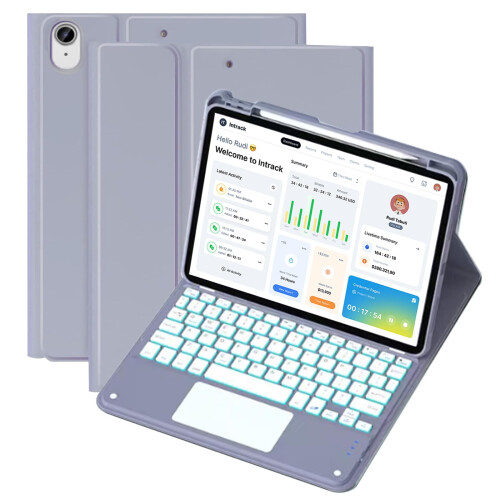 Θήκη πληκτρολογίου συμβατή με iPad 10ης γενιάς (10.9", 2022) – Λεπτή θήκη με φωτιζόμενο