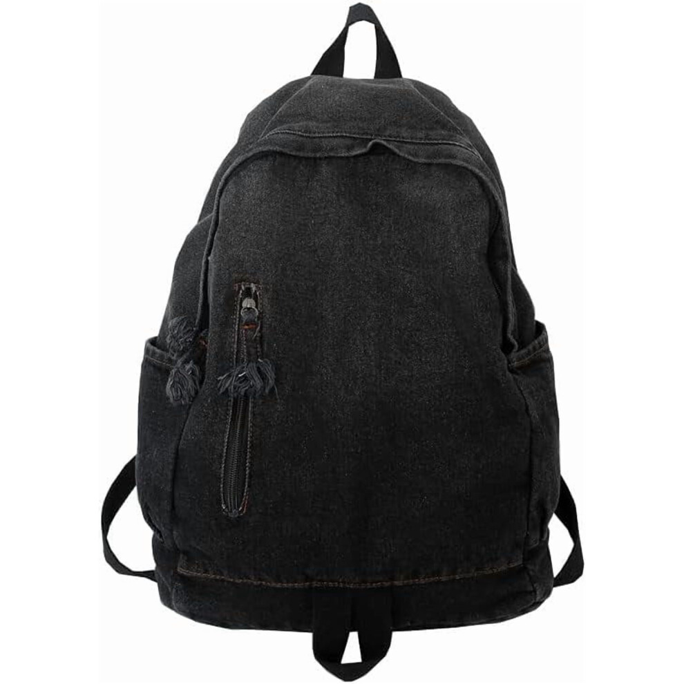Denim Backpack Y2k Aesthetic Lightweight 15.6" Laptop 9152228057562