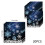 Blå snöflingservetter vintersnöblommor design 20-pack 3