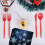 Blå snöflingservetter vintersnöblommor design 20-pack 4