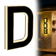 Virenlux 9" Solar Lighted House Numbers – Waterproof, LED Illuminated, Exterior Address Signs for Modern Homes