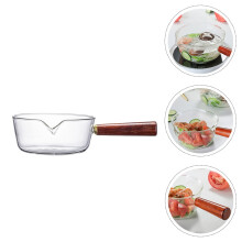 Mini Glass Cooking Pot with Handle for Soup, Noodles, - Small Saucepan 1Pc