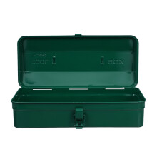 Green Metal Tool Box Portable Storage Organizer for Home and Car Use with Handle