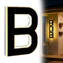 Virenlux 9" Solar Lighted House Numbers – Waterproof LED Address Signs, Illuminated Exterior Plaque Lamp, Compatible with Modern Houses