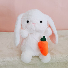 Plush Bunny Stuffed Animal with Carrot Toy Soft Rabbit Doll