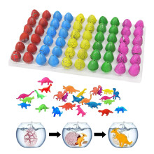 60PCS Small Easter Hatching Dinosaur Eggs Grow in Water Dino Eggs with Toys Inside for Kids Boys Girls