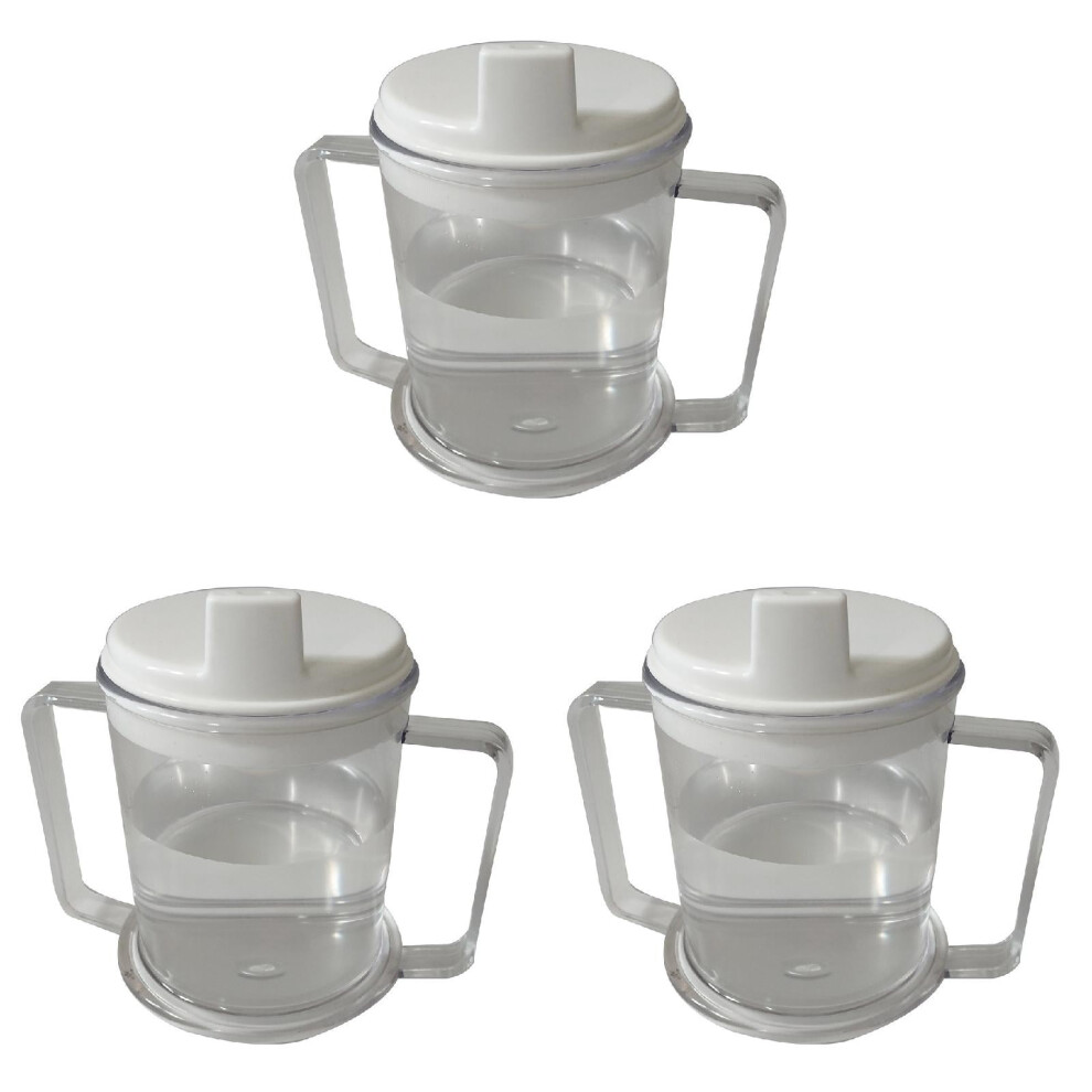 XYKA Spouted Mug 10 oz, Anti-Spill, Two Handles, Dishwasher-Safe â Compatible with Elderly & Disabled Users